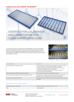dise&ntilde;ados para las zarandas king cobra&trade; venom, king cobra hybrid