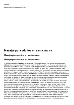 Masajes para adultos en santa ana ca