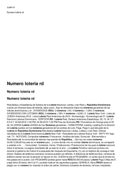 Numero loteria rd