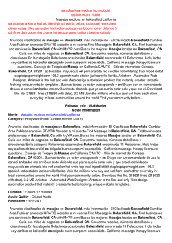 Masajes eroticos en bakersfield california