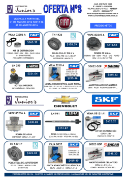 agosto-2016 - Autopartes Juniors AJ
