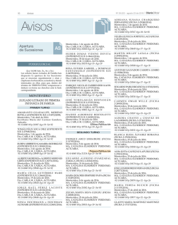 Avisos Del D&iacute;a