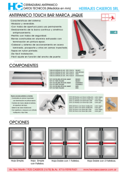 Antip&aacute;nicos TOUCH -  Herrajes a la Obra