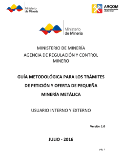 Gu&iacute;a Metodol&oacute;gica para los tr&aacute;mites de petici&oacute;n y oferta de peque&ntilde;a