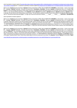 Spanish 1 vocabulario 2 gramatica 2 answers capitulo 5