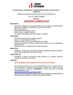 asesores comerciales - Direcci&oacute;n Regional de Trabajo y Promoci&oacute;n