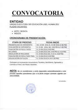 convocatoria - ugel huamalies
