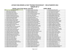grupo n&ordm; 1 - Reclutamiento