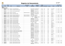 Registro de Saneamiento