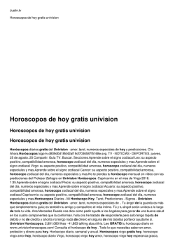 Horoscopos de hoy gratis univision
