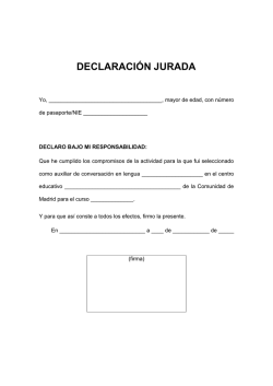 Modelo de declaraci&oacute;n jurada