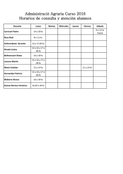 Horarios de consulta y atenci&oacute;n alumnos