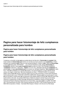 Pagina para hacer fotomontaje de feliz cumpleanos personalizada