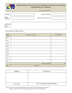 formulario de solicitud de fondos en avance con cargo a rendici&oacute;n