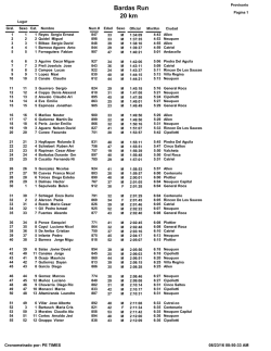 Bardas Run 20 km General