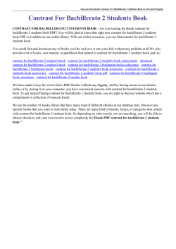 Contrast For Bachillerato 2 Students Book