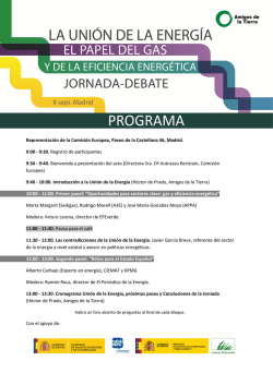 9:30. Registro de participantes 9:30 - 9:40.