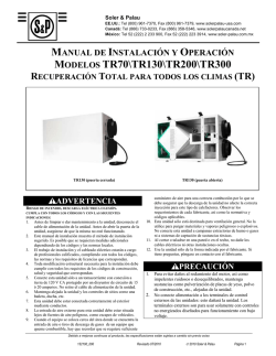 Manual de Instalaci&oacute;n y Operaci&oacute;n