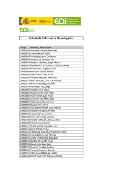Listado de Solicitantes Homologados