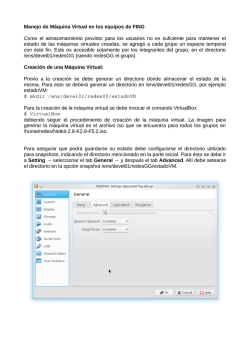 Manejo de M&aacute;quina Virtual en los equipos de FING Como el