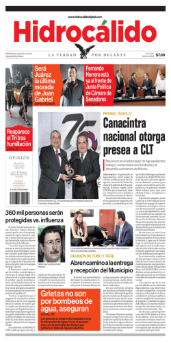 Canacintra nacional otorga presea a CLT