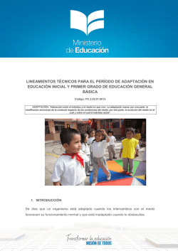 lineamientos t&eacute;cnicos para el per&iacute;odo de adaptaci&oacute;n en educaci&oacute;n