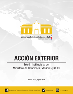 Bolet&iacute;n Acci&oacute;n Exterior Edici&oacute;n #24