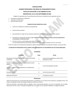 convocatoria examen profesional por &aacute;reas de conocimiento (epac)