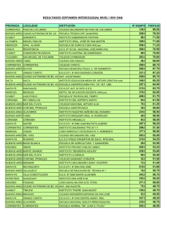 Orden de M&eacute;rito Certamen Intercolegial Nivel I