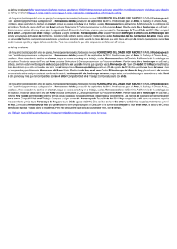 Horoscopo del dia de hoy en el amor