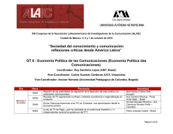 DESCARGAR PROGRAMA 422kb - XIII Congreso Latinoamericano