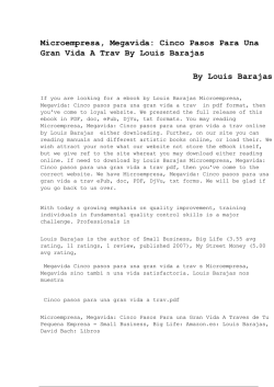 Microempresa, Megavida: Cinco Pasos Para Una Gran