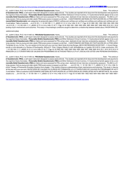 Personal belief questionnaire (pbq)