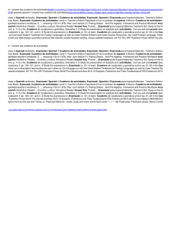Expresate spanish 1 answer key cuaderno de actividades