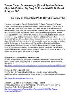 Temas Clave: Farmacolog&iacute;a (Board Review Series)