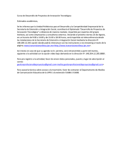 Curso de Desarrollo de Proyectos de Innovaci&oacute;n