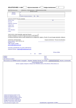 Modelo de solicitud de servicio.