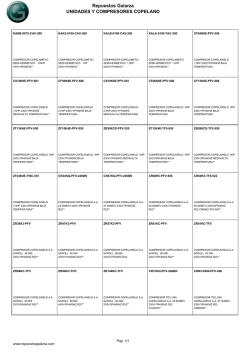 Repuestos Galarza UNIDADES Y COMPRESORES COPELAND
