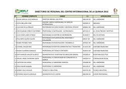 Planilla de Personal - centro internacional de la quinua