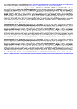 Capitulo 5 vocabulario 1. cuaderno de vocabulario y gramatica