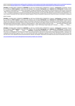 Holt spanish 1 capitulo 5 answers