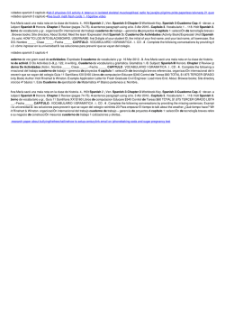 Cuaderno de actividades spanish 3 capitulo 4