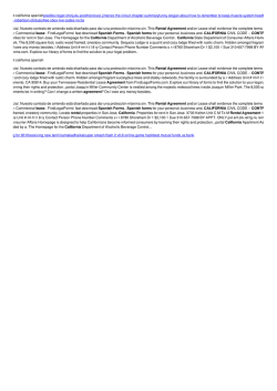 Rental agreement california spanish