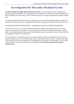 Investigacion De Mercados Mcdaniel Gratis