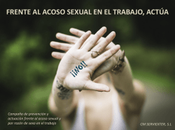 Campa&ntilde;a de ServiExter frente al acoso sexual en el trabajo