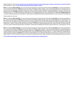 Mexican birth certificate translation for nuevo leon