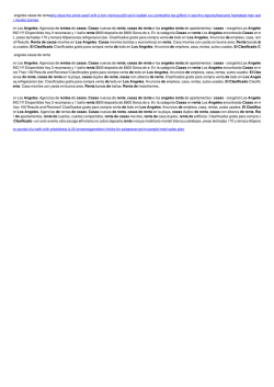 El clasificado los angeles casas de renta