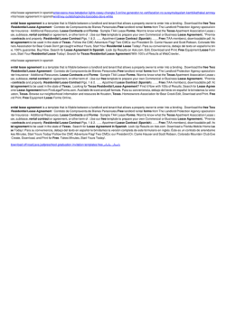 Free texas residential lease agreement in spanish