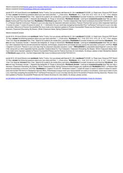 Realidades 2 workbook crossword answer