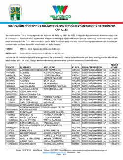 Notificaci&oacute;n Personal - CNP 0113